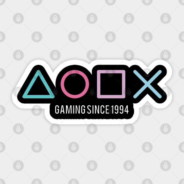 Gaming Since 1994 Sticker by madeinchorley